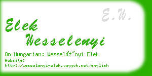 elek wesselenyi business card